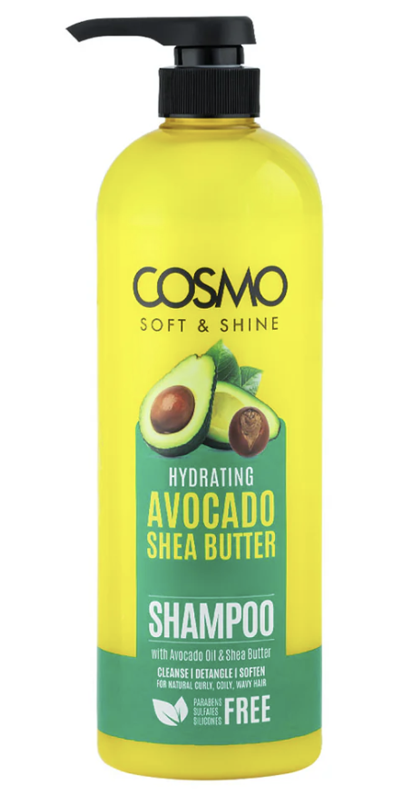 WHOLE SALE (12 PER CARTON)  SHAMPOO 1000ML AVOCADO & SHEA BUTTER (SOFT & SHINE) (COSMO SERIES) [COM33103426] 12 ITEMS PER CARTON